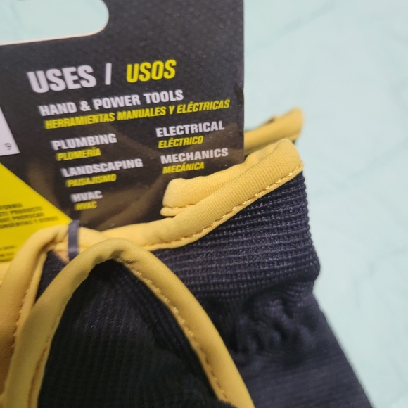 FIRM GRIP 2 Pack Large Utility Work Gloves Green Black  NEW - Picture 5 of 6